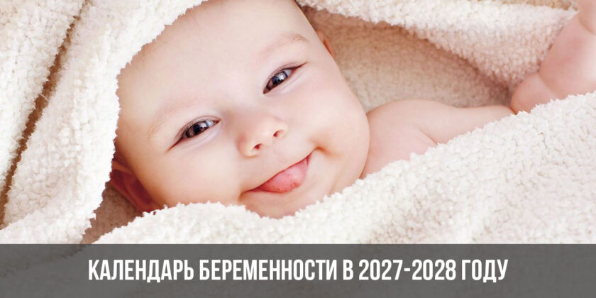 Календарь беременности в 2027-2028 году