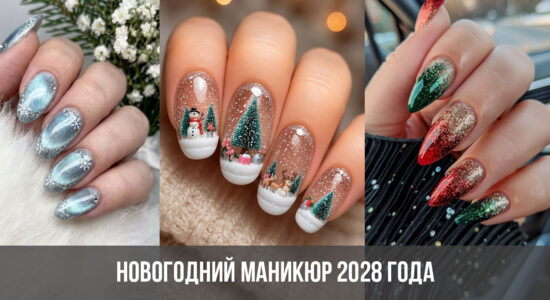 Новогодний маникюр 2028 года