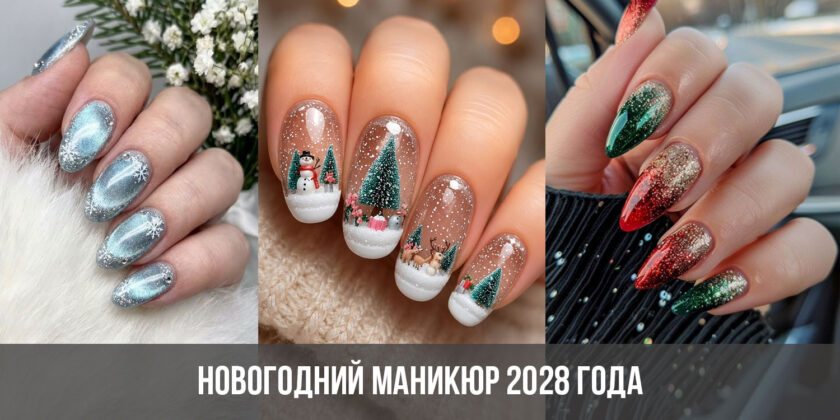 Новогодний маникюр 2028 года
